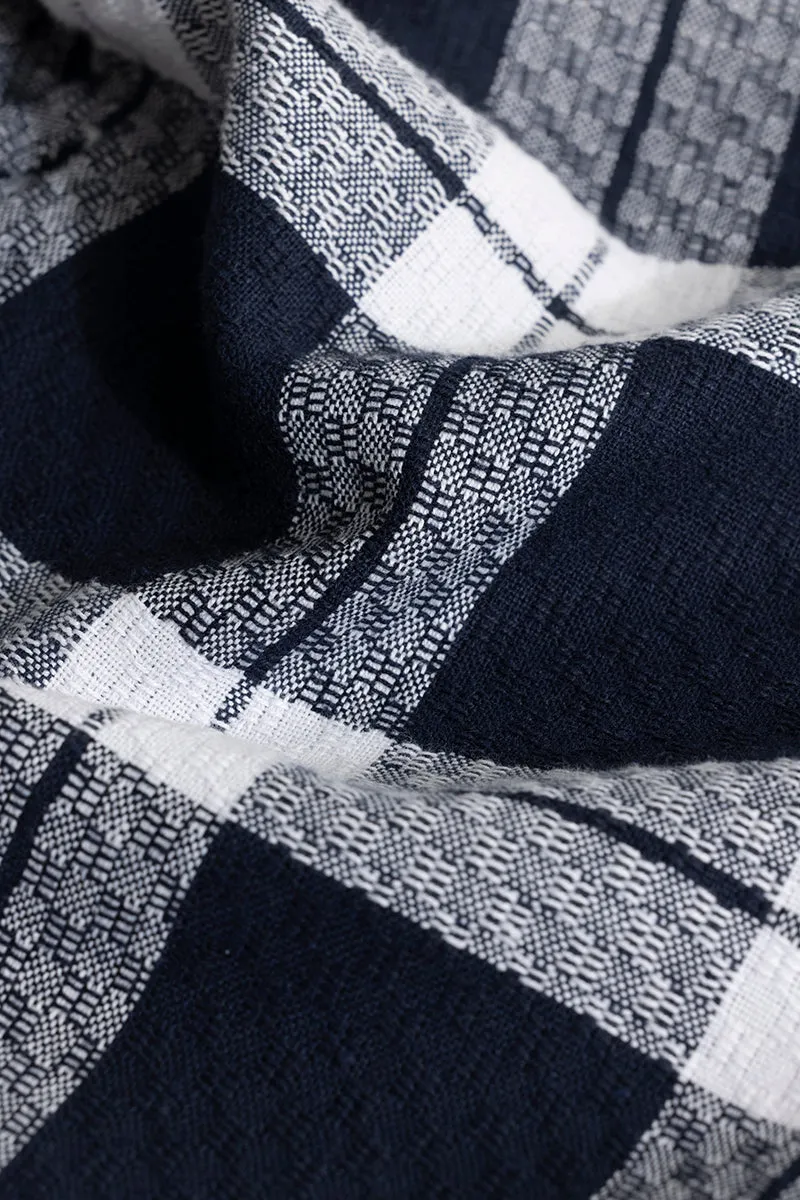 Summer Bliss Navy Blue Checks Shirt