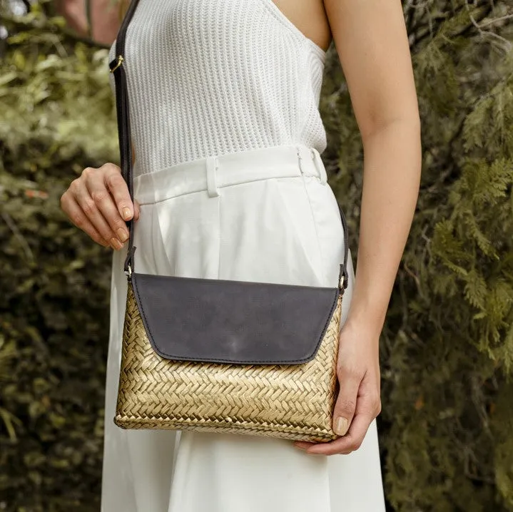 The Bamboo Clutch in Gold