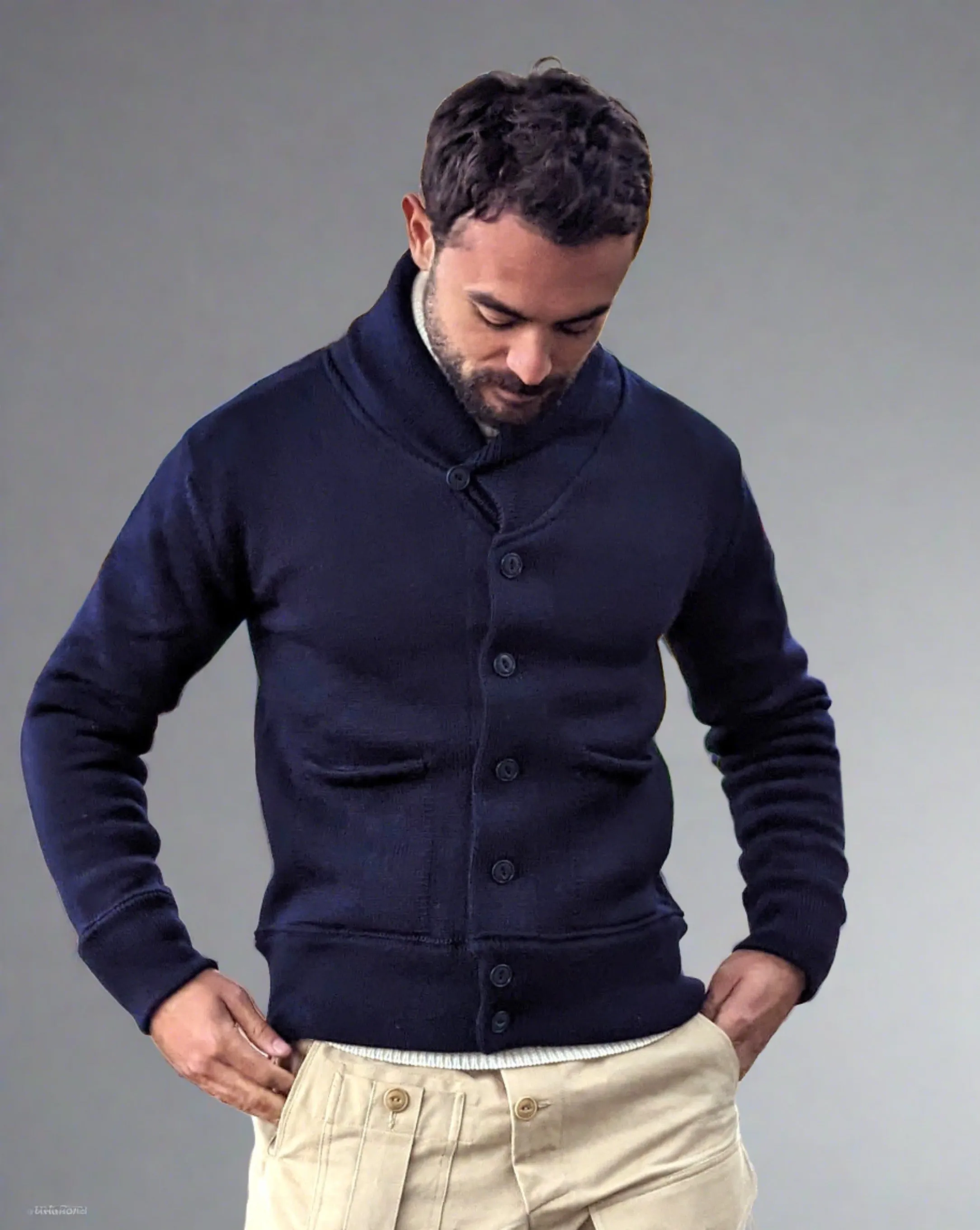 THE NEW VOYAGER CARDIGAN - NAVY BLUE