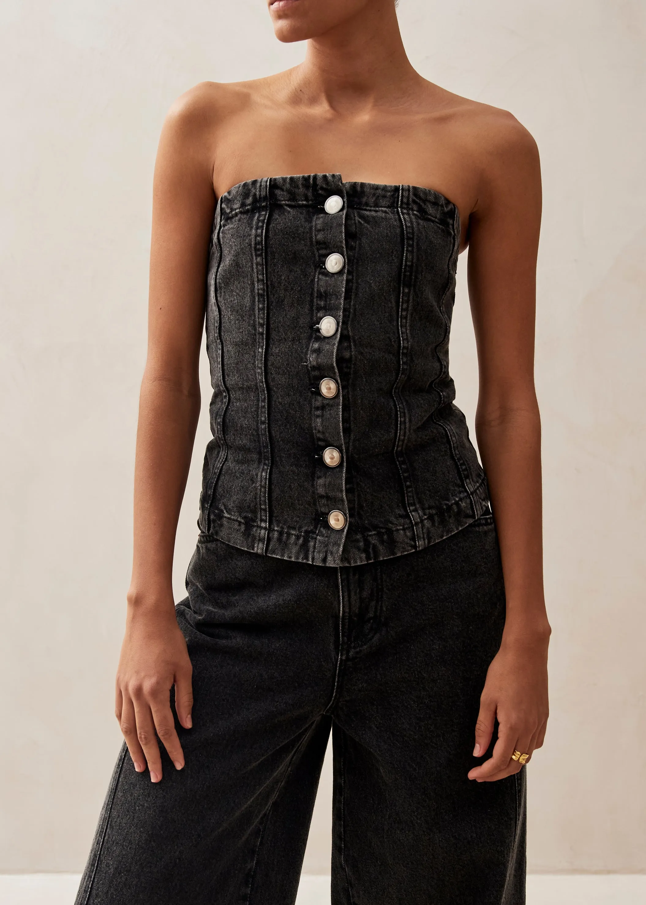 Troyes Black Denim Tank