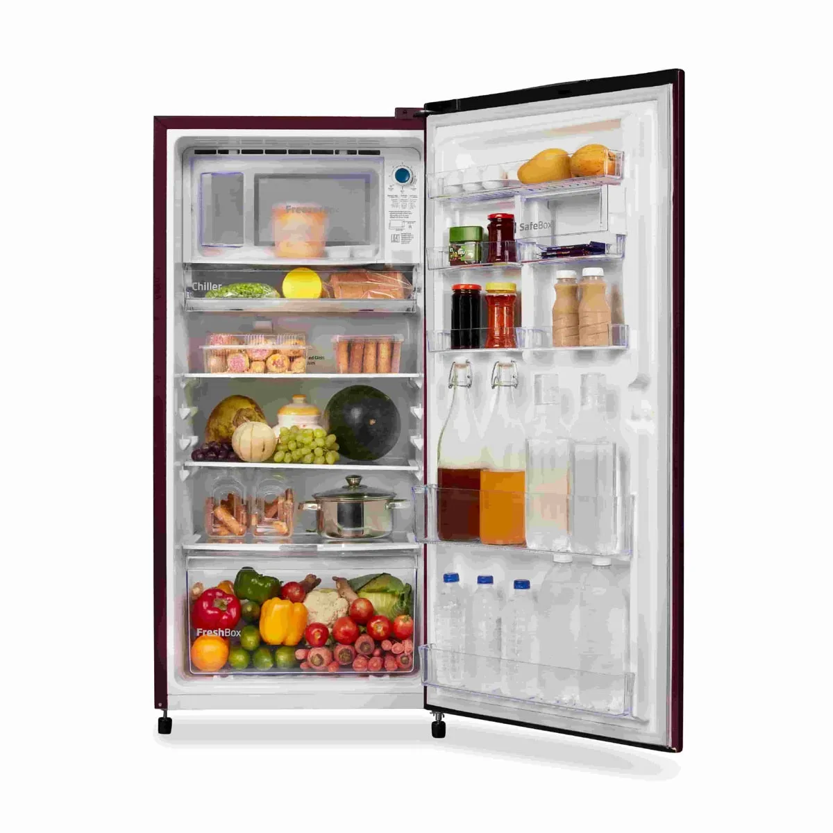 Voltas Beko 185 L, 4 Star, Single Door DC Refrigerator (Vivi Wine)